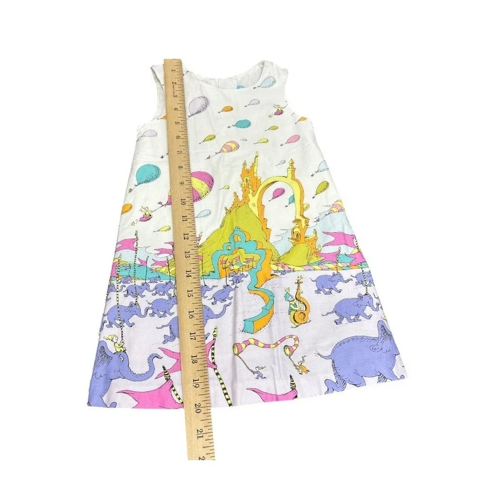 Dr. Seuss Oh The Places You'll Go! Girls Dress Size 2T Sleeveless A-Line Cotton